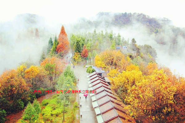 張家界天子山連綿冬雨現曠世云霧仙景