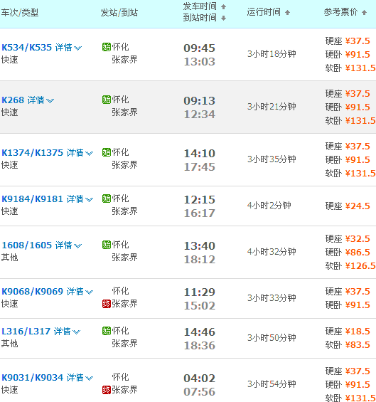 重慶到張家界旅游火車/飛機/汽車/自駕車怎么走