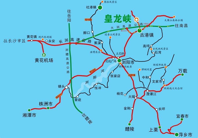 皇龍峽森林漂流自駕車路線