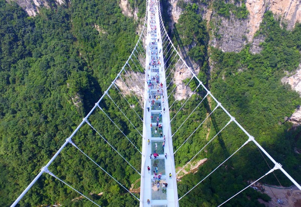 世界最長最高玻璃橋-張家界大峽谷玻璃橋，借你個膽也不敢上！